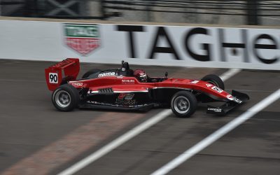 THOMPSON SALVAGES POINTS WITH VALIANT DRIVE IN USF2000 AT INDY